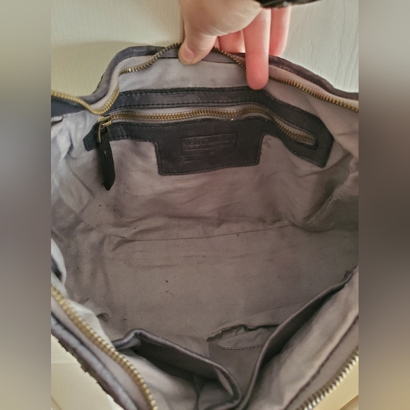 Viola Castellani Italian woven leather bag Navy - Picture 8 of 16